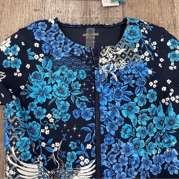 NWT Johnny Was | Blue Fly Neoprene One Piece Swimsuit | S | MSRP $298 - Picture 6 of 9